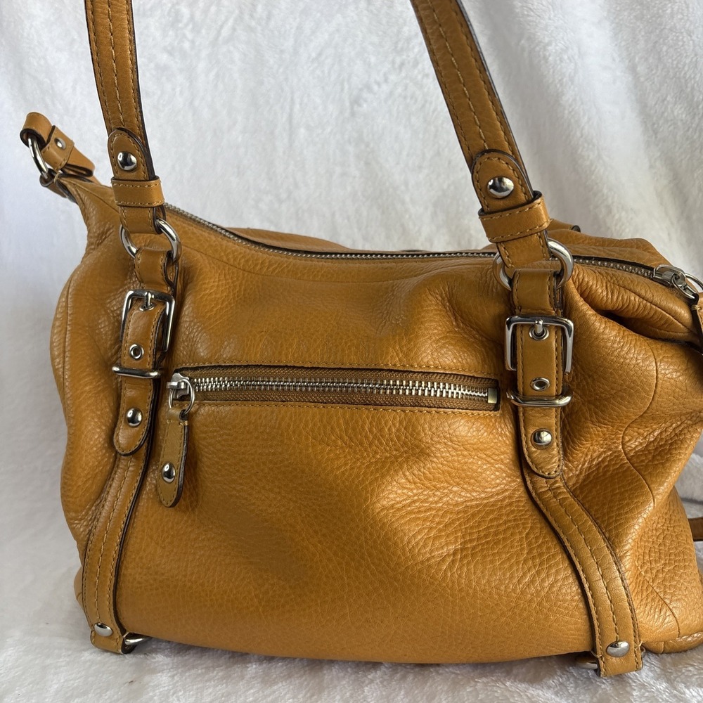 Y2K COACH Alexandra Orange Pebble Leather Convertible Shoulder Bag Charm 15273 - Picture 6 of 16